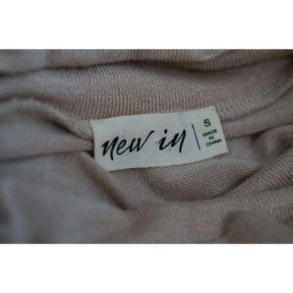 New In - Oversized Cowl Neck Long Sleeve Knit Sweater Dress in Mauve Pink / S - Picture 3 of 3